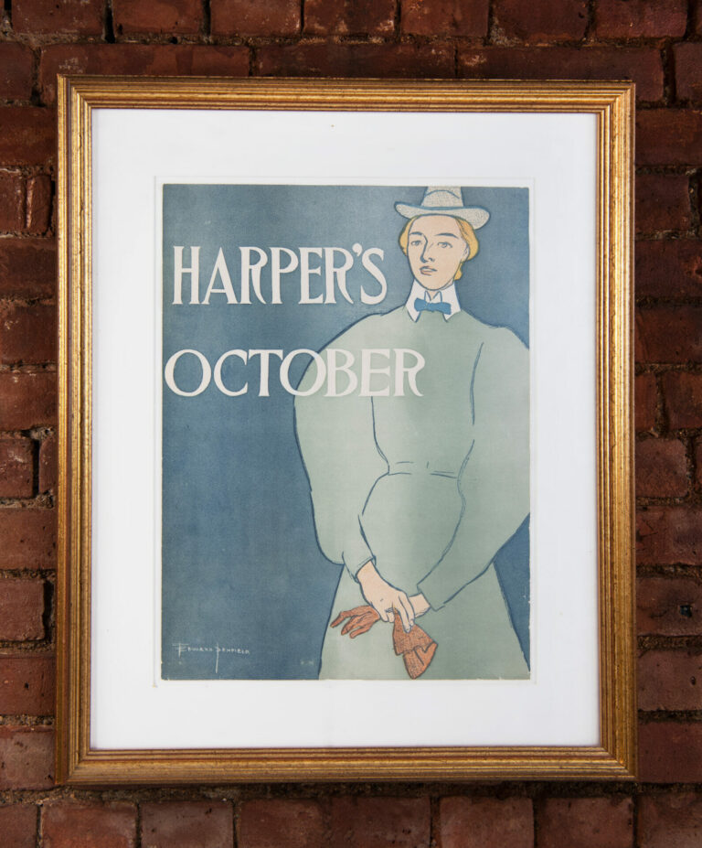 American Vintage Poster ‘Harper’s October’ by Edward Penfield, 1896