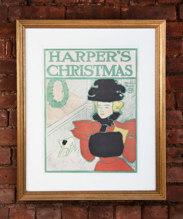 American Vintage Poster ‘Harper’s Christmas’ by Edward Penfield, 1896