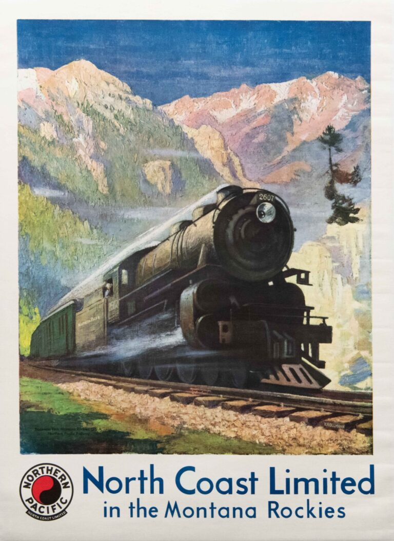 American Vintage Advertising Poster ‘North Coast Limited’ by Gustav W. Krollmann, 1929
