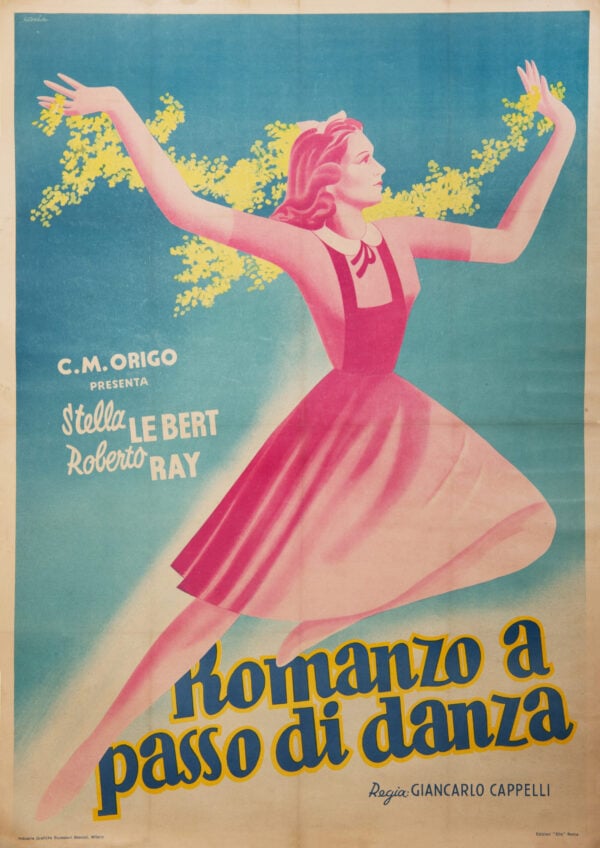 Italian Vintage Film Poster ‘Romanzo A Passo Di Danza’ 1946