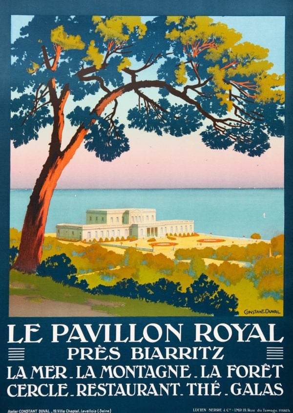 French Vintage Advertising Poster ‘Le Pavillon Royal’ by Duval, 1920’s