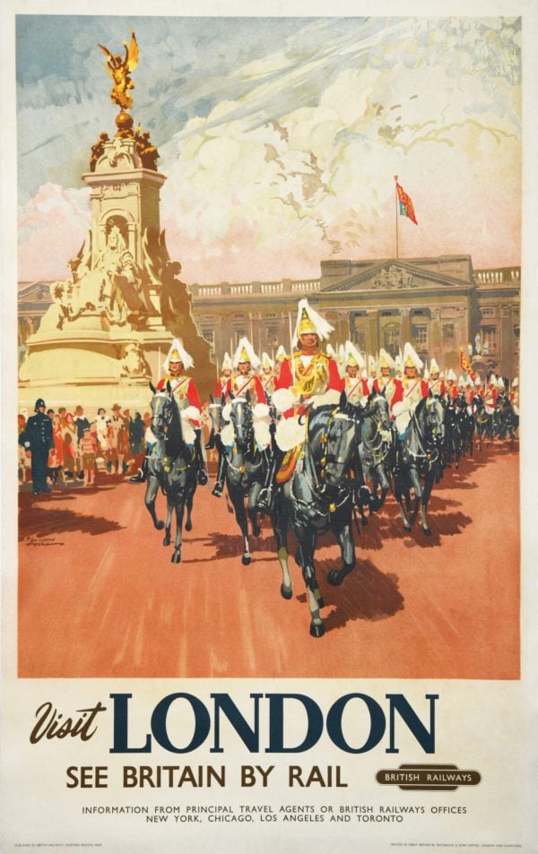 French Vintage Advertising Poster ‘Visit London’ by Gordon Nichol, 1950