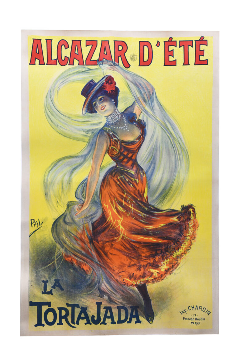 French Advertising Poster ‘Alcazar D Ete’ La Torta Jada’ by Pal, circa 1890’s