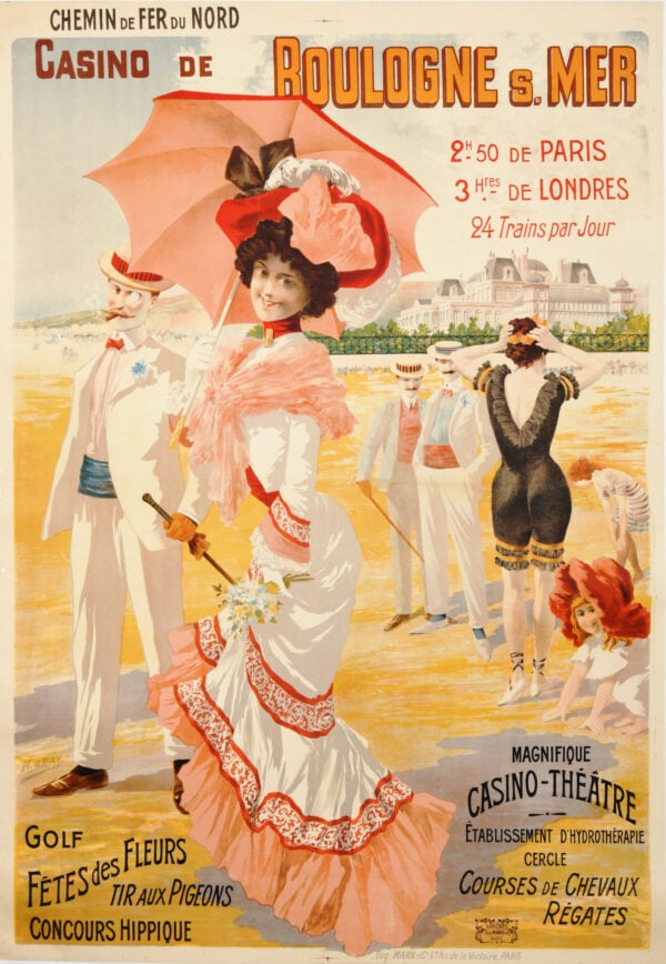 French Vintage Travel Poster ‘Bologne S.Mer’ by, H. Grey