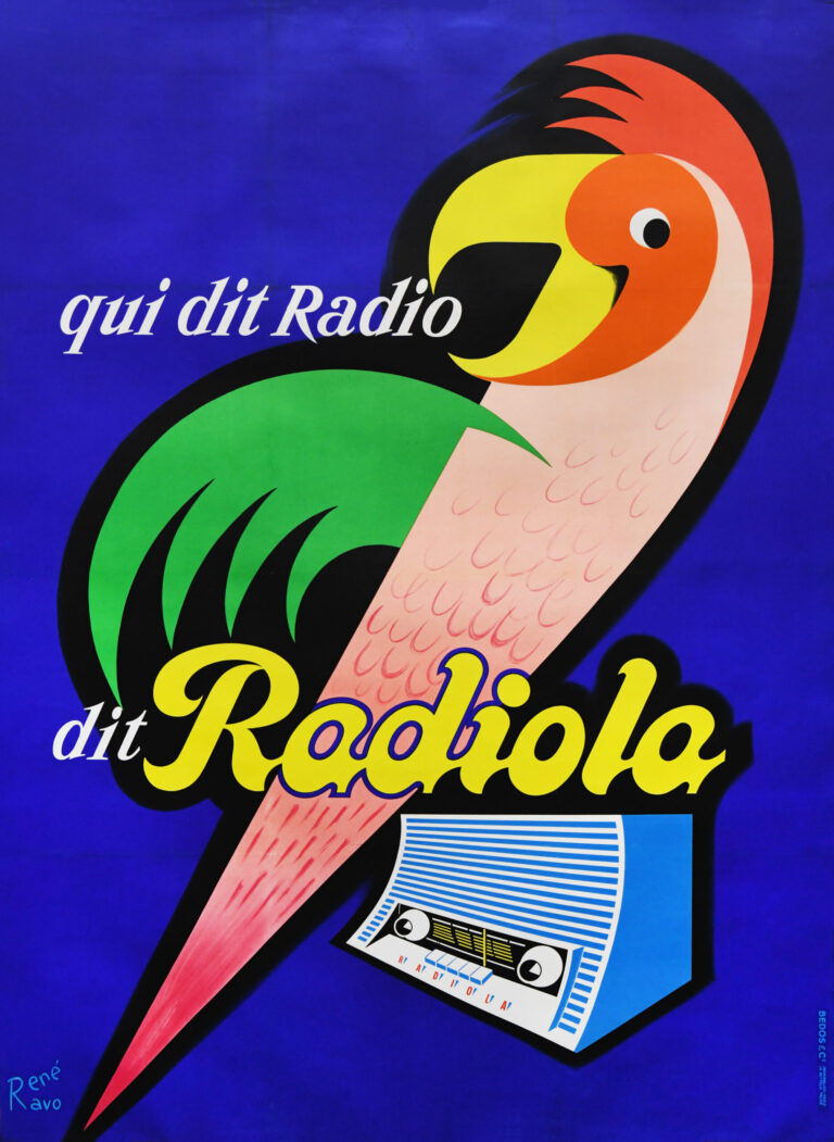 French Advertising Poster ‘Radiola’ by Rene Ravo, circa 1950