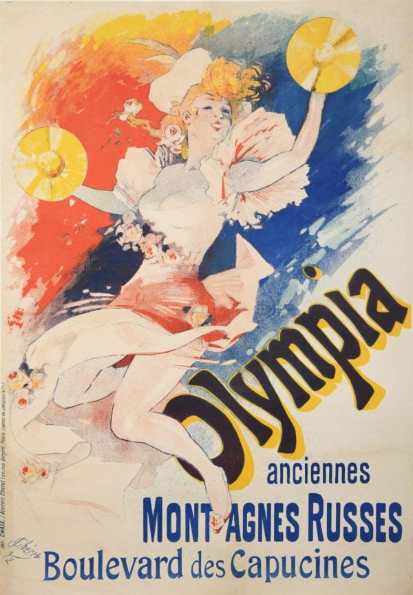 French Vintage Theatre Poster ‘Olympia’ by Jules Cheret