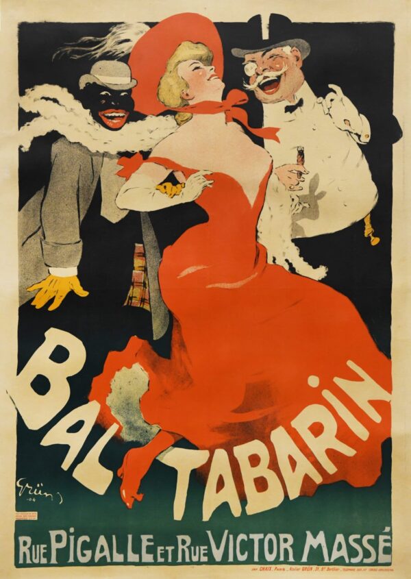 French Vintage Advertising Poster ‘Bal Tabarin’ by Jules Alexandre Grun, 1904