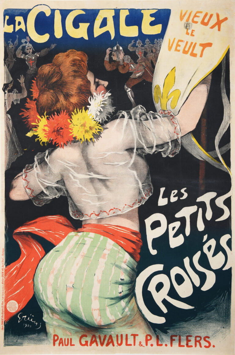French Vintage Theater Poster ‘Cigale | Les Petits Croises’ by Jules Alexandre Grun