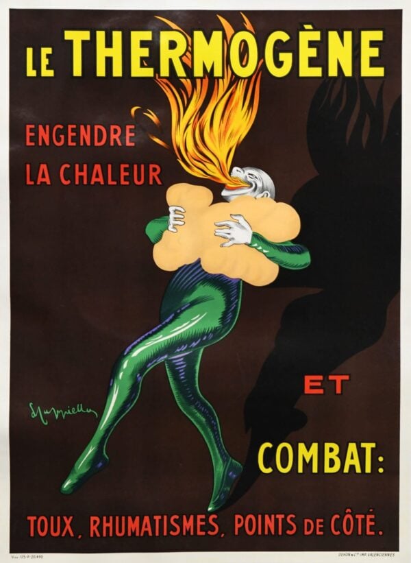 French Vintage Advertising Poster ‘Thermogene’ (Gloss Finish) by Cappiello, 1949