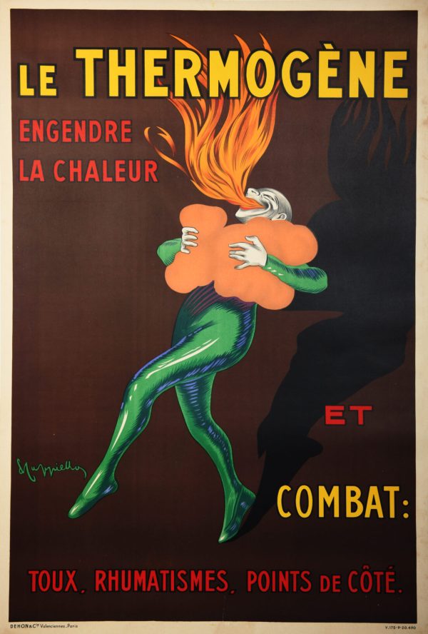 French Mid Century Medical Poster ‘Le Thermogene’ by Leonetto Cappiello, 1949