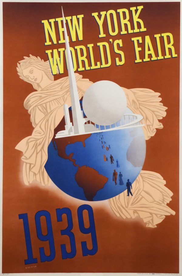 Vintage Advertising Poster ‘New York World’s Fair’ by Atherton, 1939