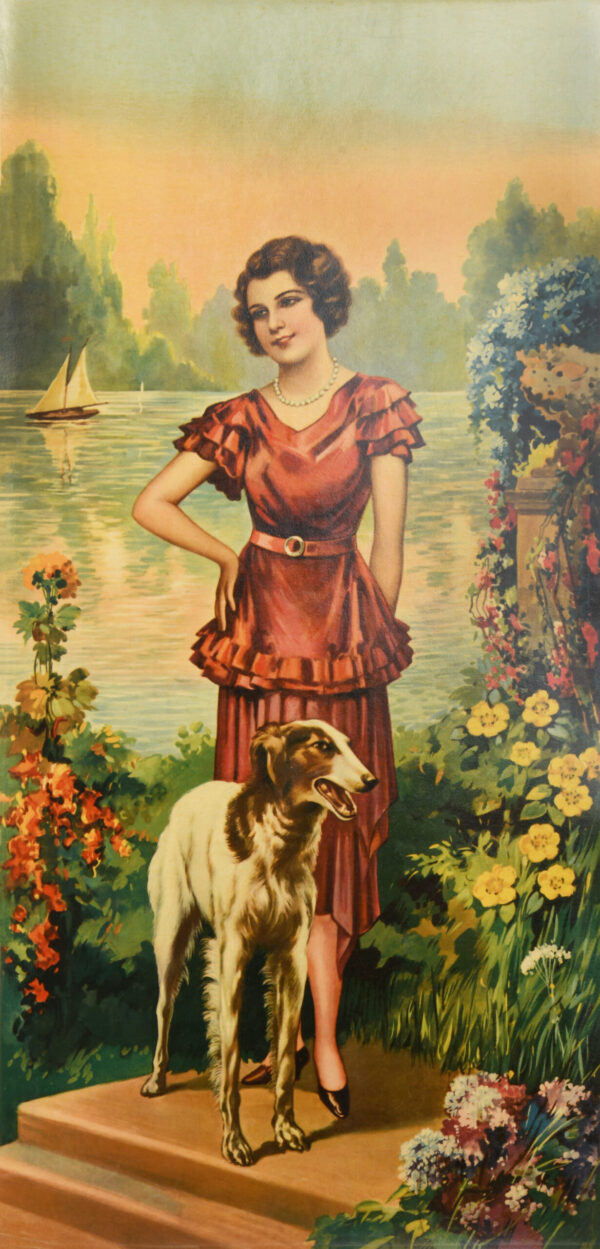 Vintage Decorative Panel, ‘Ready for the Date’ c. 1920’s