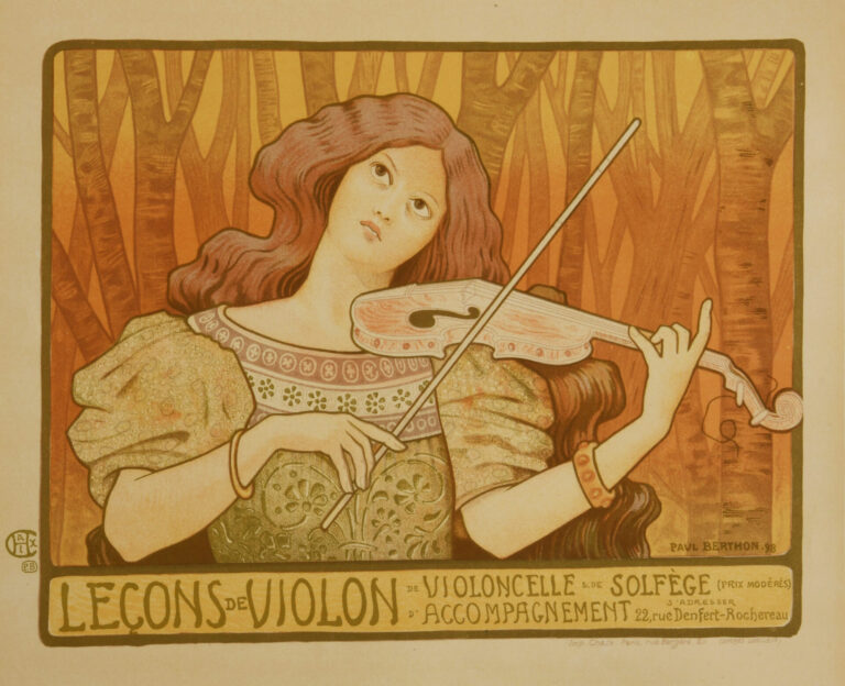 Lecons De Violon | Maitre de L’Affiche: Plate #175, by Berthon, 1899