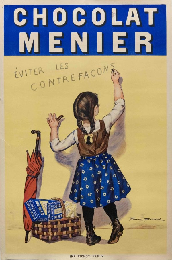 French Vintage Poster ‘Chocolat Menier’ by Bouisset, 1895