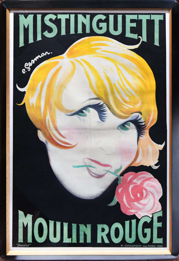 French Vintage Poster ‘Mistinguett | Moulin Rouge’ by Gesmar, 1926