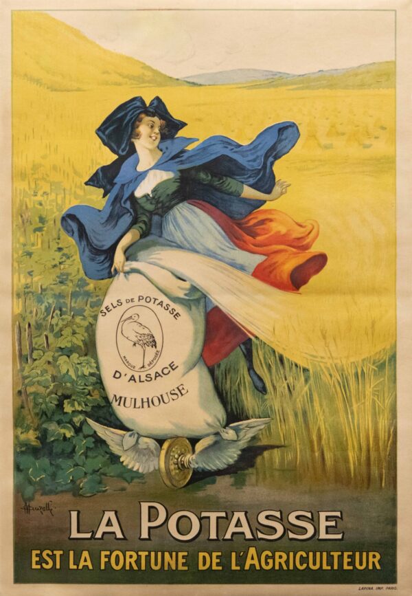 French Vintage Advertising Poster ‘La Potasse’ by M. Auzolle, c. 1920’s