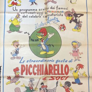 Vintage Italian Movie Poster 'Le Straordinarie gesta di Picchiarello e Soci (The extraordinary Deeds of Picchiarello and Friends)'