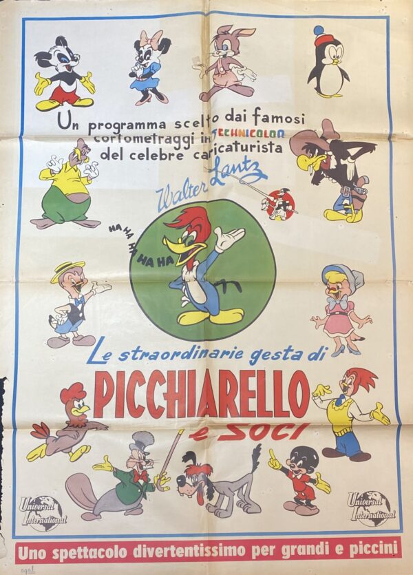 Vintage Italian Movie Poster ‘Le Straordinarie gesta di Picchiarello e Soci (The extraordinary Deeds of Picchiarello and Friends)’