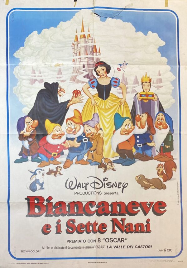 Vintage Italian Movie Poster ‘Biancaneve e i Sette Nani (Snow White and the Seven Dwarfs)’ 1938
