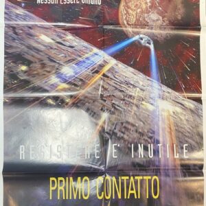 Vintage Italian Movie Poster 'Primo Contatto (Star Trek: First Contact)' 1996