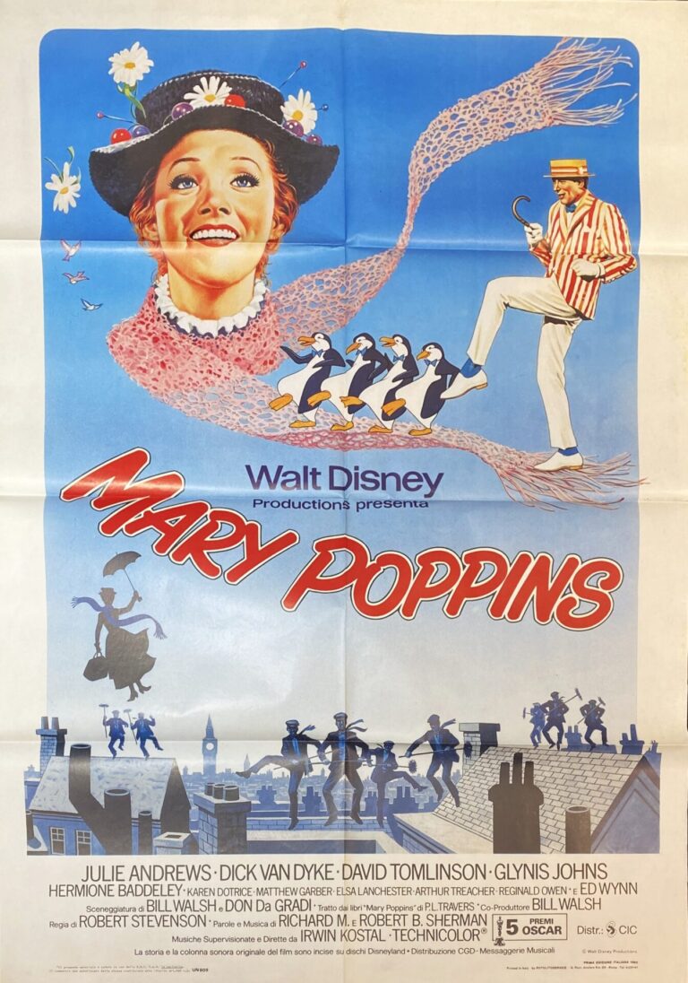 Vintage Italian Movie Poster ‘Mary Poppins’ 1964
