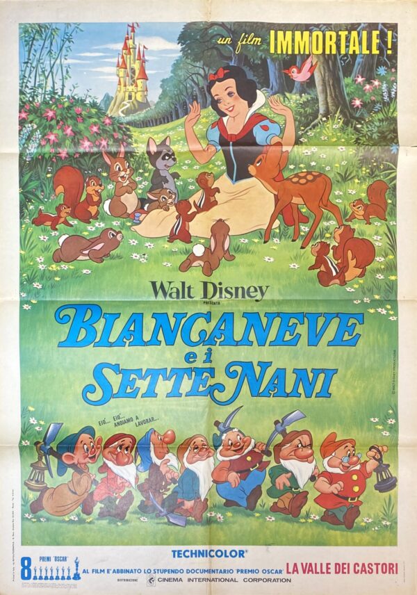 Vintage Italian Movie Poster ‘Biancaneve e i Sette Nani (Snow White and the Seven Dwarfs)’ 1972