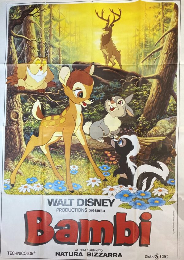 Vintage Italian Movie Poster ‘Bambi’ 1960