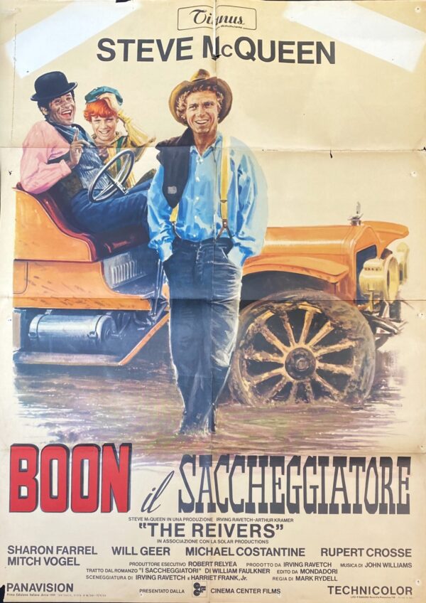 Vintage Italian Movie Poster ‘Boon il Saccheggiatore (The Reivers)’ 1969
