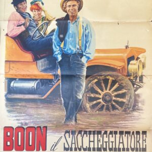 Vintage Italian Movie Poster 'Boon il Saccheggiatore (The Reivers)' 1969