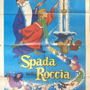 Vintage Italian Movie Poster 'La Spada nella Roccia (The Sword in the Stone)' 1973