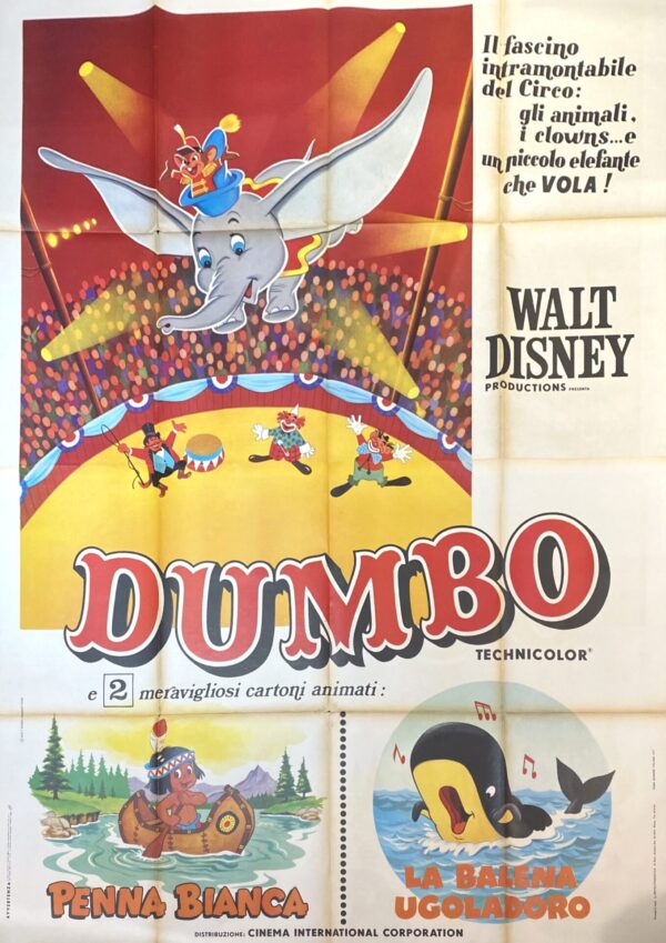 Vintage Italian Movie Poster ‘Dumbo’ 1971