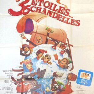 Vintage French Movie Poster '3 Étoiles 6 Chandelles (Snowball Express)' 1972