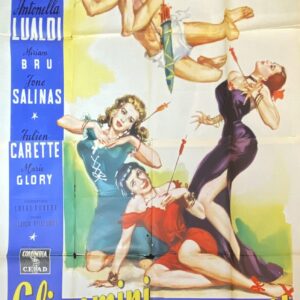 Vintage Italian Movie Poster 'Gli Uomini, Che Mascalzoni! (What Scoundrels Men Are!)' 1954