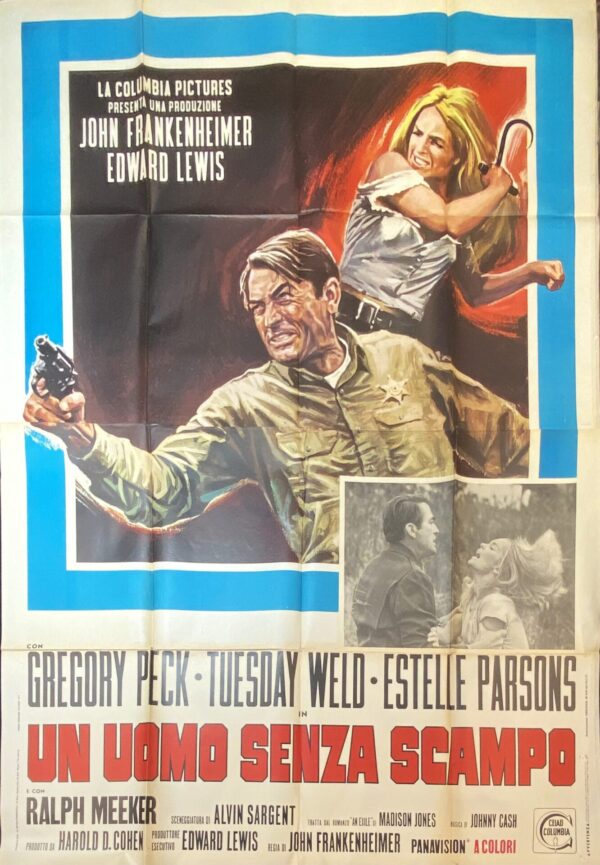 Vintage Italian Movie Poster ‘Un Uomo Senza Scampo (I Walk the Line)’ 1970