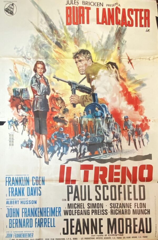 Vintage Italian Movie Poster ‘IL Treno (The Train) ‘ 1964