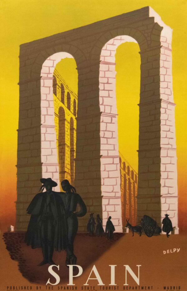 Vintage Spain Travel Poster by Jacques Henri Delpy, 1950’s