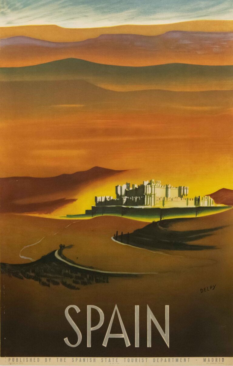 Vintage Spanish State Tourist Department Spain Travel Poster by Jacques Henri Delpy, 1955