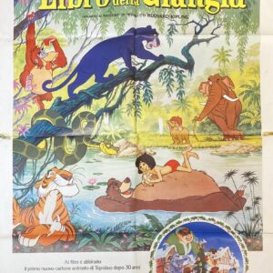 Vintage Italian Movie Poster 'IL Libro della Giungla | Canto di Natale di Topolino (The Jungle Book | Mickey’s Christmas Carol)' 1968