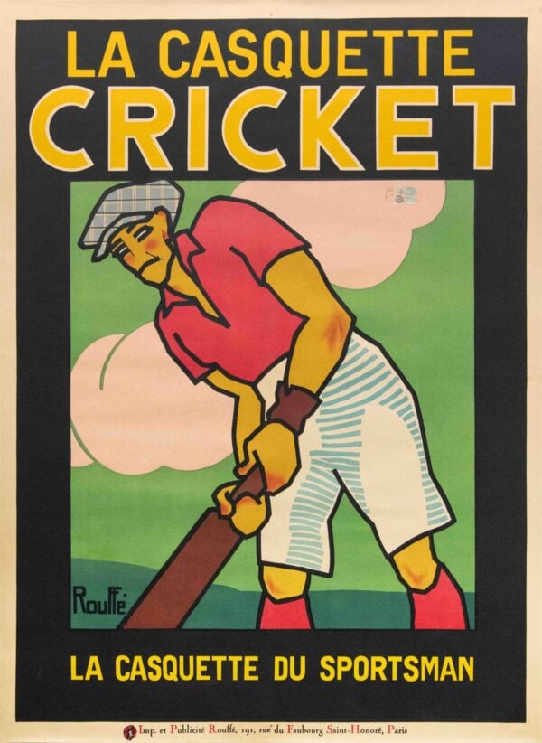 Vintage French Advertising Poster ‘Le Casquette Croquet’ by Rouffe, 1927