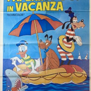 Vintage Italian Movie Poster 'Paperino e C. in Vacanza (How to have Fun with Donald Duck and Company)' 1977