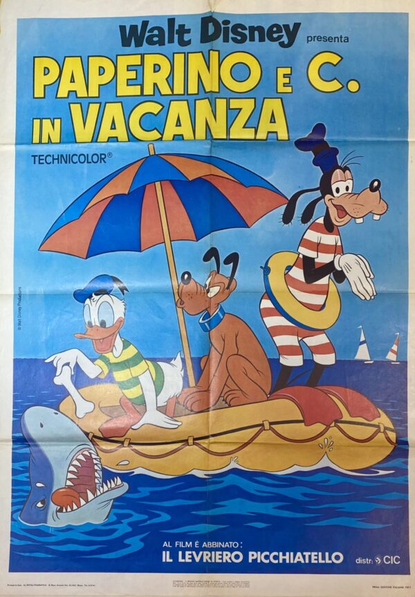 Vintage Italian Movie Poster ‘Paperino e C. in Vacanza (How to have Fun with Donald Duck and Company)’ 1977