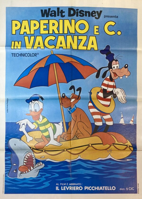 Vintage Italian Movie Poster ‘Paperino e C. in Vacanza (How to have Fun with Donald Duck and Company)’ 1977