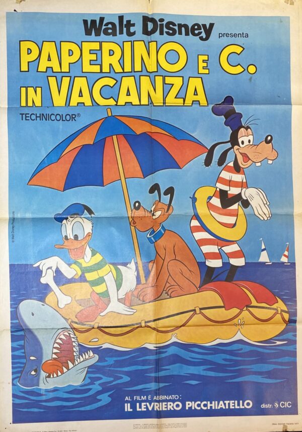 Vintage Italian Movie Poster ‘Paperino e C. in Vacanza (How to have Fun with Donald Duck and Company)’ 1977