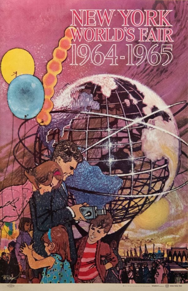 Vintage New York World’s Fair Poster 1964-1965 by Bob Peak, 1961