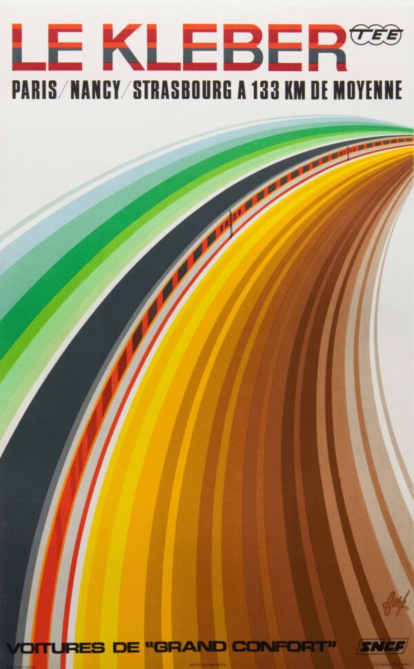 Vintage French SNCF Train Poster ‘Le Kleber’ by Fore, 1971