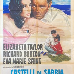 Vintage Italian Movie Poster 'Castelli Di Sabbia (The Sandpiper)' 1965