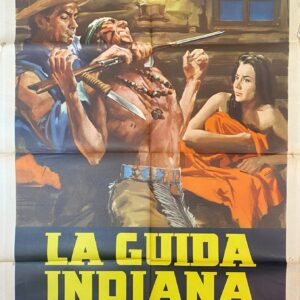 Vintage Italian Movie Poster 'La Guida Indiana (Yellowstone Kelly)' 1959