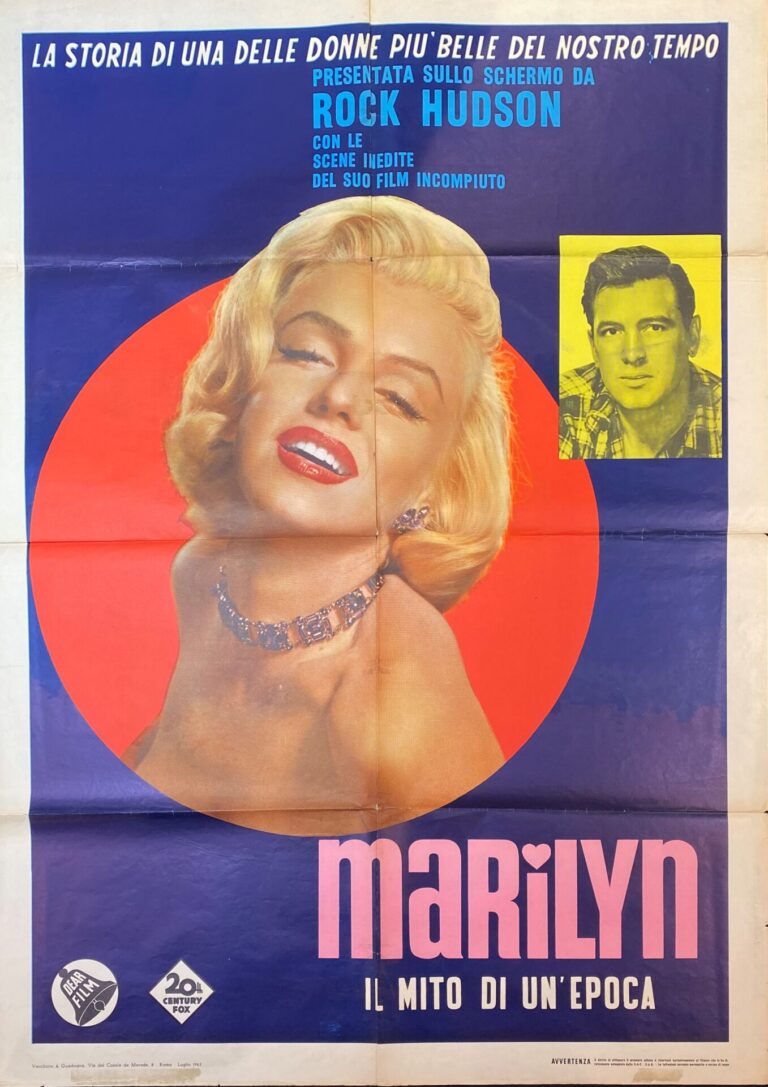Italian Movie Poster ‘ Marilyn – IL Mito Di Un’Epoca (Marilyn Monroe Documentary)’ 1963