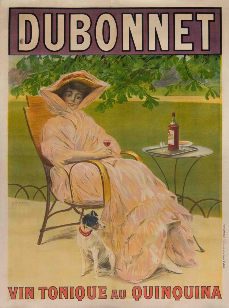 Original Vintage French Advertising Poster for Quinquina