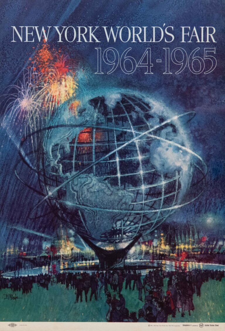 Original Vintage New York World’s Fair Poster by Bob Peak, 1962